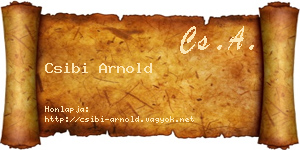 Csibi Arnold névjegykártya